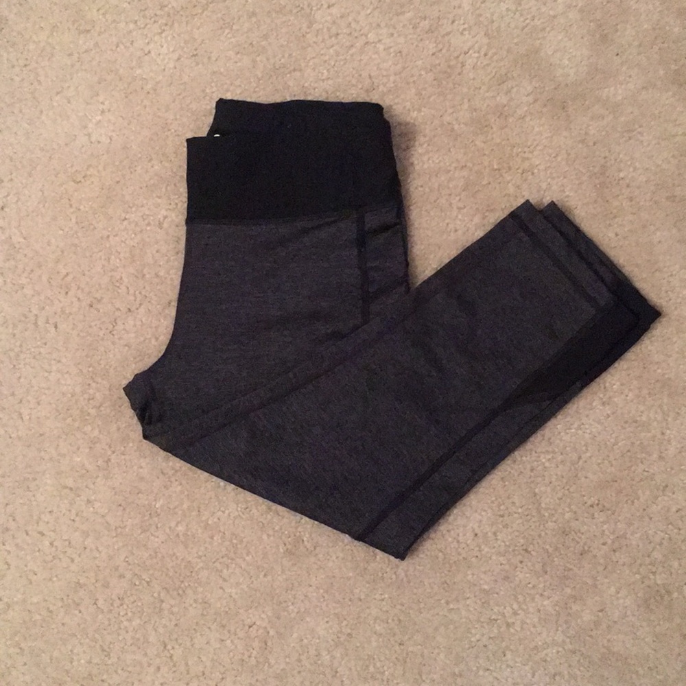 Grey and black capris leggings